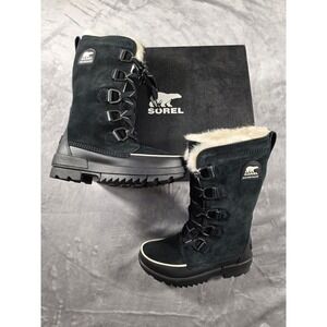 Sorel Womens Tivoli IV Tall Waterproof Suede Boots Womens Size 6 Black Insulated